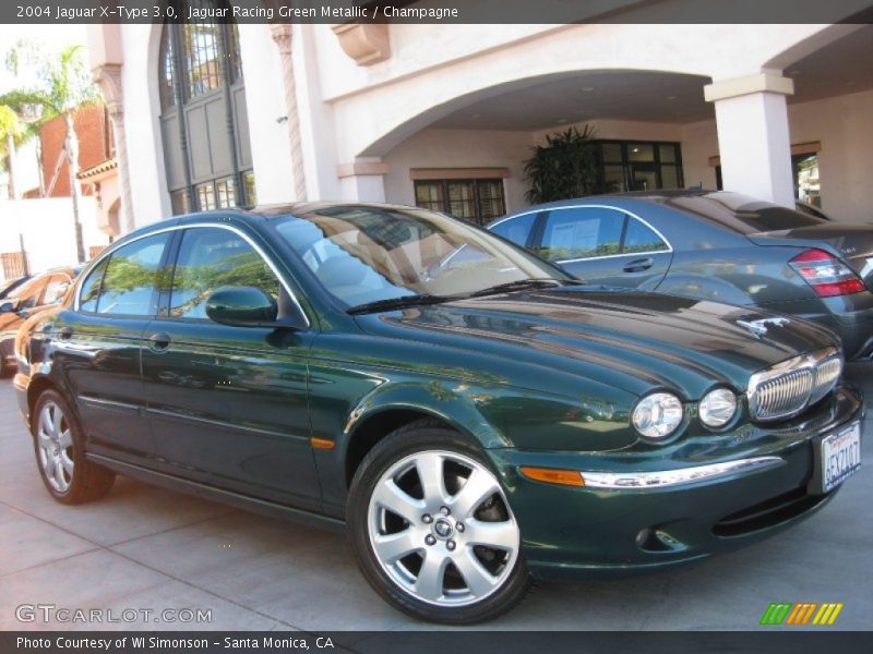 Jaguar Racing Green Metallic / Champagne 2004 Jaguar X-Type 3.0
