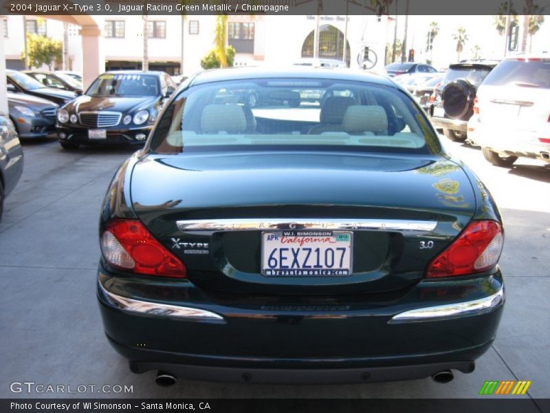 Jaguar Racing Green Metallic / Champagne 2004 Jaguar X-Type 3.0
