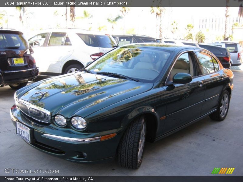 Jaguar Racing Green Metallic / Champagne 2004 Jaguar X-Type 3.0