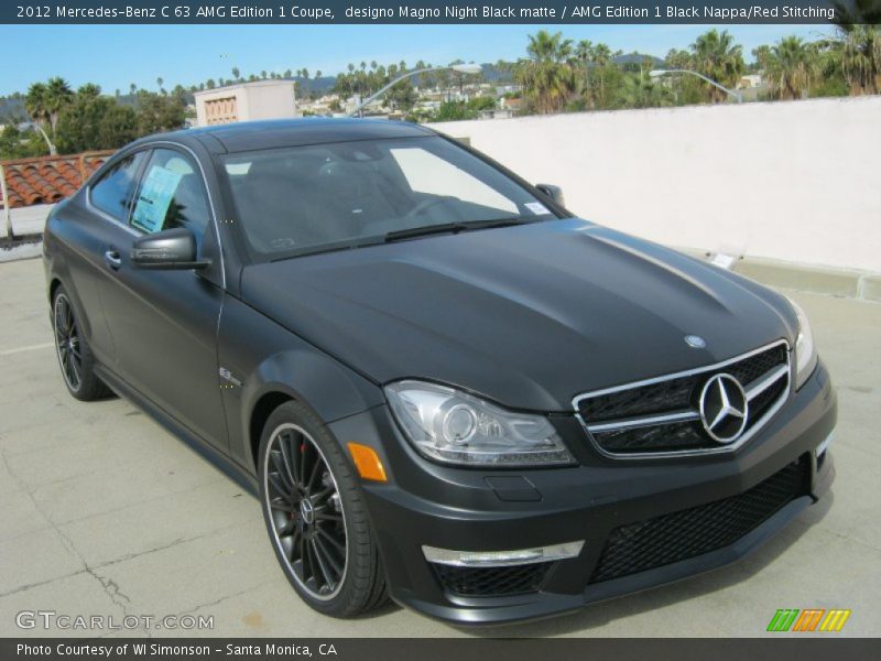 Front 3/4 View of 2012 C 63 AMG Edition 1 Coupe