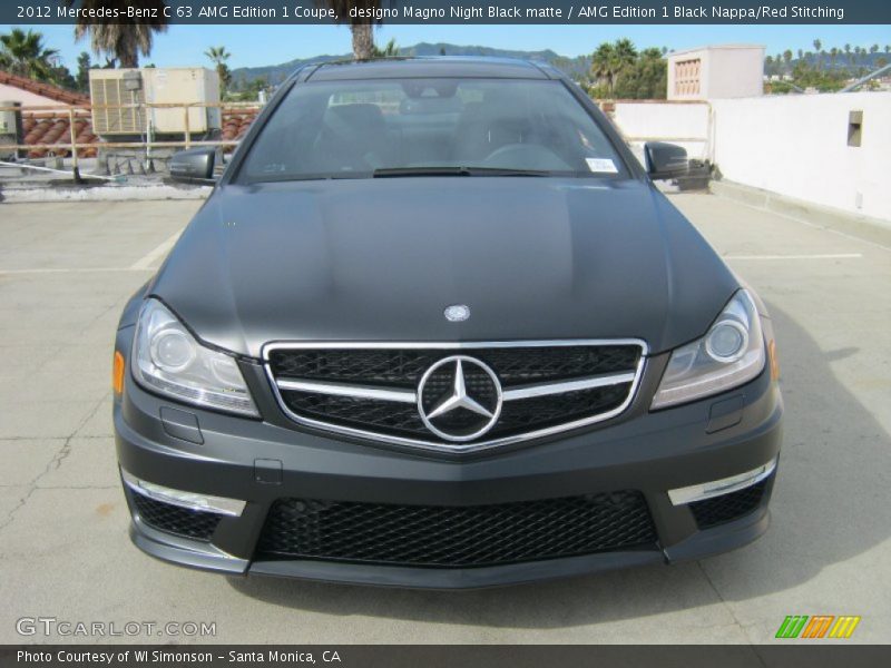 designo Magno Night Black matte / AMG Edition 1 Black Nappa/Red Stitching 2012 Mercedes-Benz C 63 AMG Edition 1 Coupe