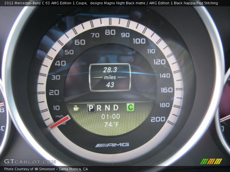  2012 C 63 AMG Edition 1 Coupe 63 AMG Edition 1 Coupe Gauges