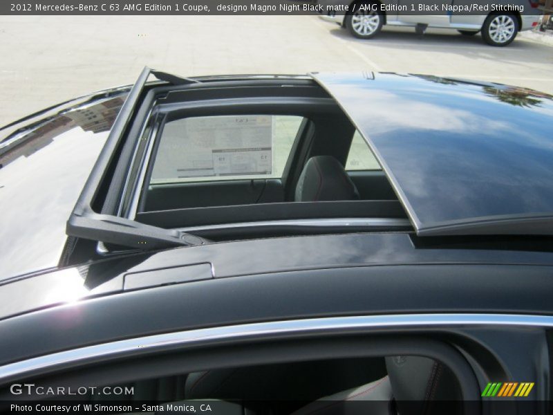 Sunroof of 2012 C 63 AMG Edition 1 Coupe