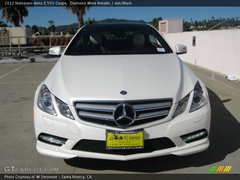 Diamond White Metallic / Ash/Black 2012 Mercedes-Benz E 550 Coupe