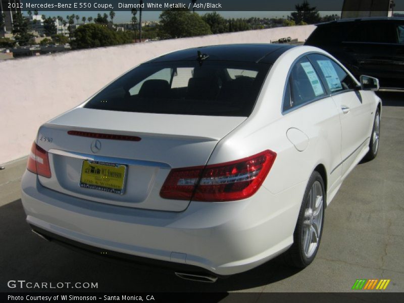 Diamond White Metallic / Ash/Black 2012 Mercedes-Benz E 550 Coupe