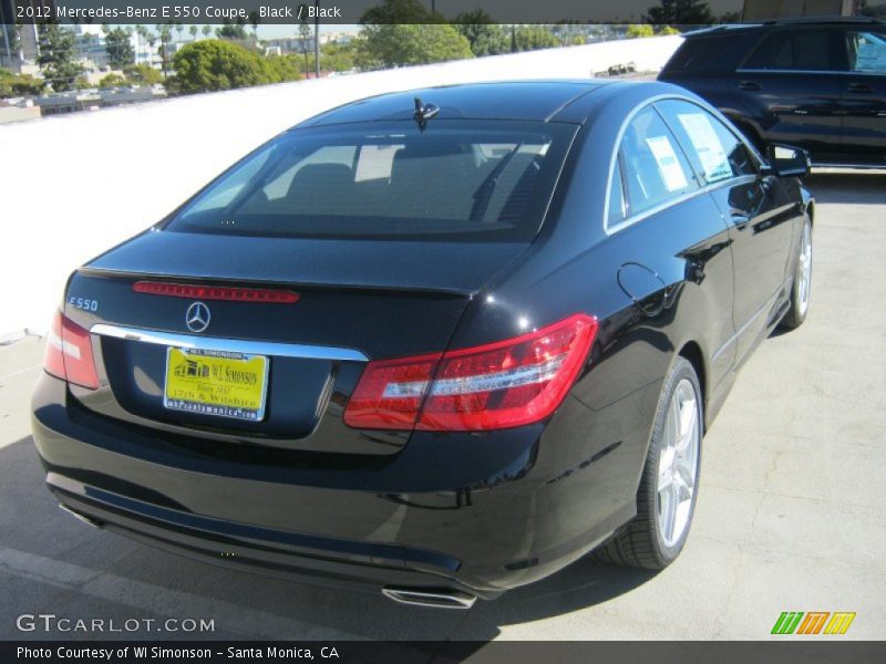 Black / Black 2012 Mercedes-Benz E 550 Coupe
