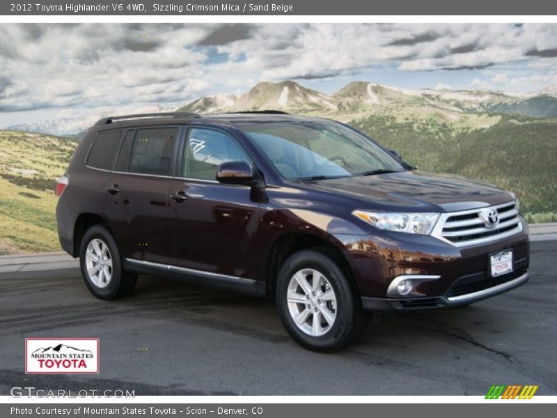 Sizzling Crimson Mica / Sand Beige 2012 Toyota Highlander V6 4WD