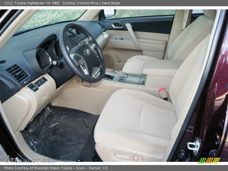  2012 Highlander V6 4WD Sand Beige Interior