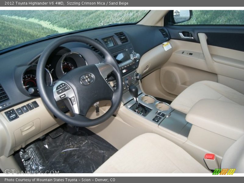  2012 Highlander V6 4WD Sand Beige Interior