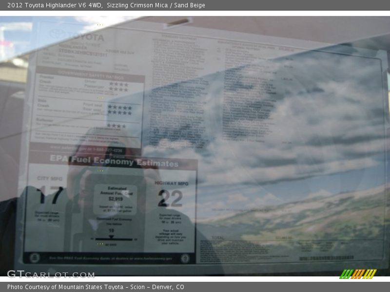 Sizzling Crimson Mica / Sand Beige 2012 Toyota Highlander V6 4WD