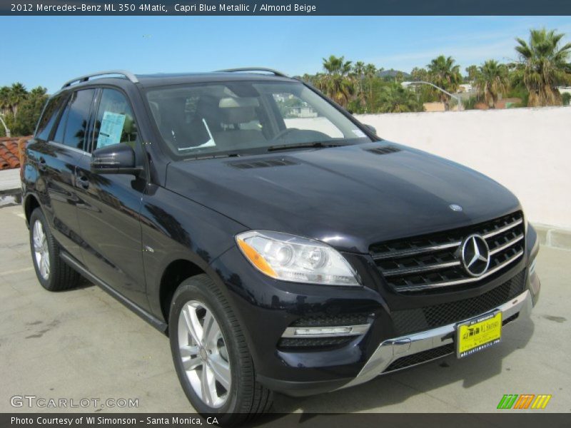 Capri Blue Metallic / Almond Beige 2012 Mercedes-Benz ML 350 4Matic