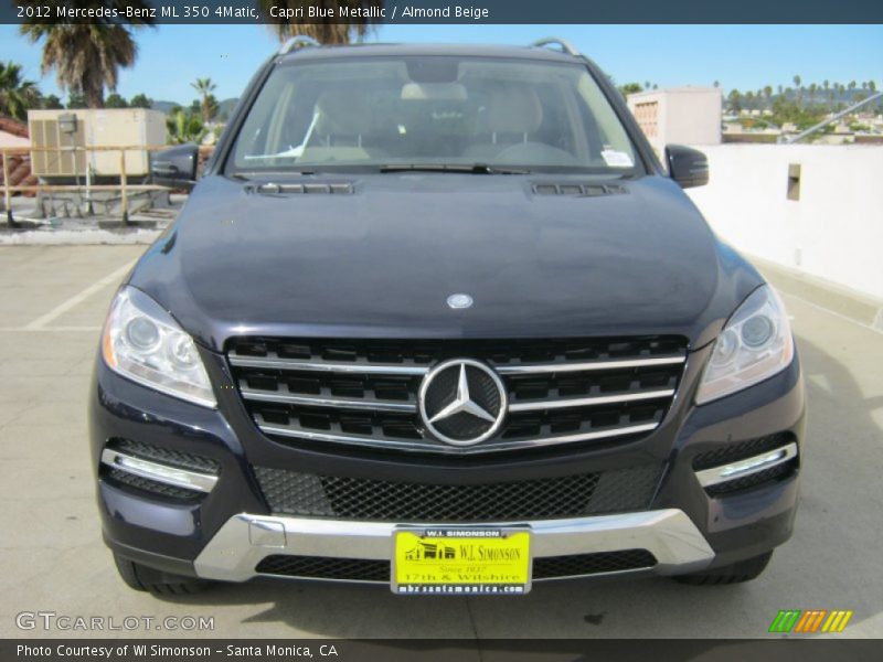 Capri Blue Metallic / Almond Beige 2012 Mercedes-Benz ML 350 4Matic