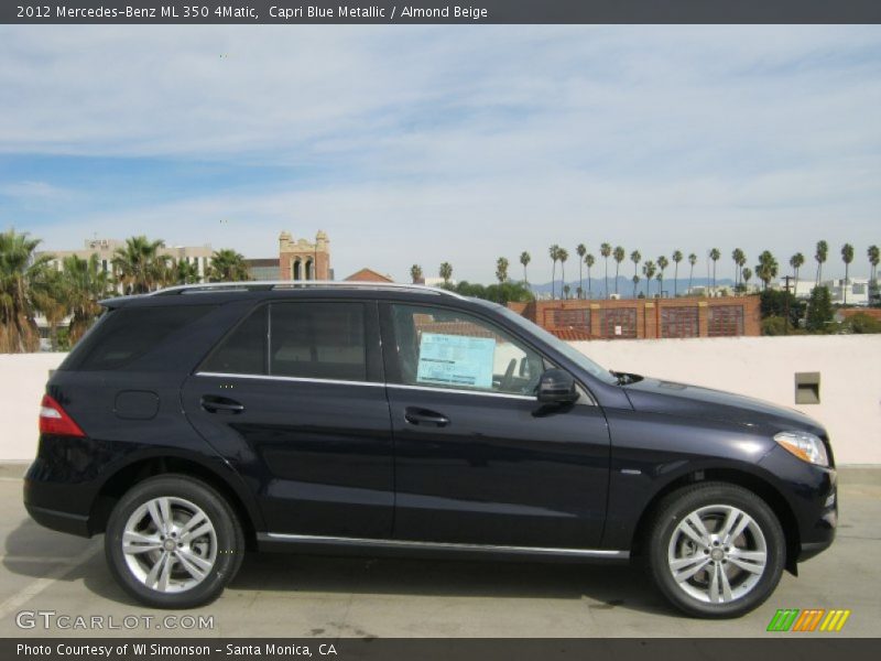 Capri Blue Metallic / Almond Beige 2012 Mercedes-Benz ML 350 4Matic