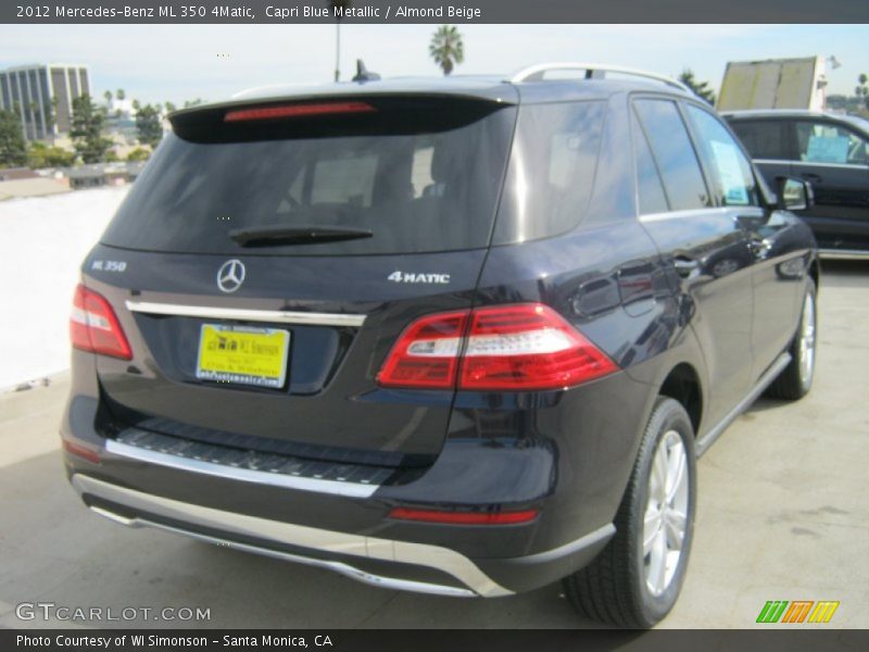 Capri Blue Metallic / Almond Beige 2012 Mercedes-Benz ML 350 4Matic