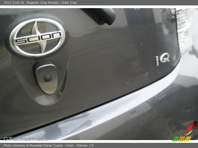 Magnetic Gray Metallic / Dark Gray 2012 Scion iQ
