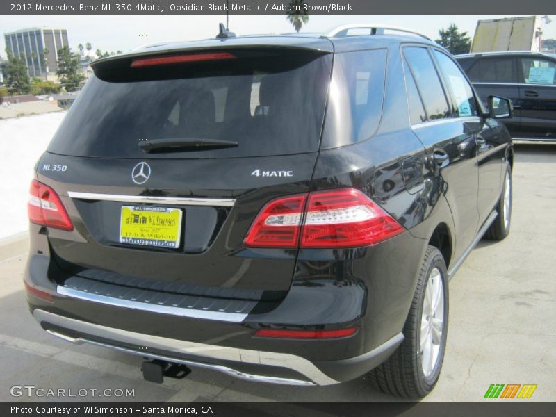 Obsidian Black Metallic / Auburn Brown/Black 2012 Mercedes-Benz ML 350 4Matic