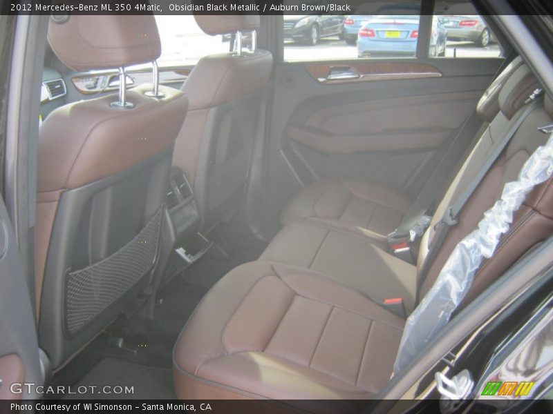 Obsidian Black Metallic / Auburn Brown/Black 2012 Mercedes-Benz ML 350 4Matic