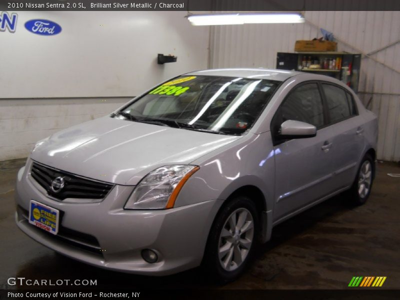 Brilliant Silver Metallic / Charcoal 2010 Nissan Sentra 2.0 SL