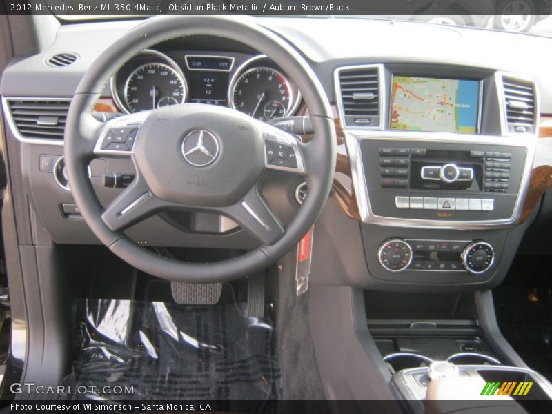 Obsidian Black Metallic / Auburn Brown/Black 2012 Mercedes-Benz ML 350 4Matic