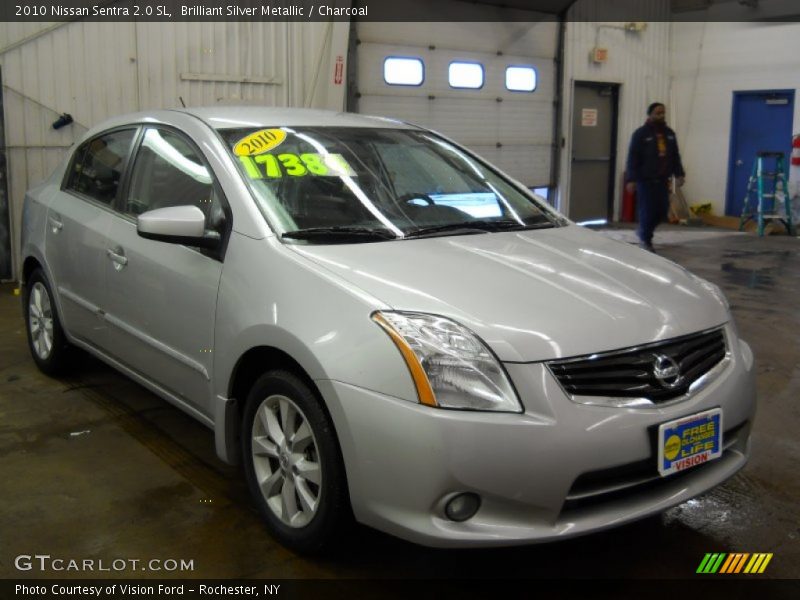 Brilliant Silver Metallic / Charcoal 2010 Nissan Sentra 2.0 SL
