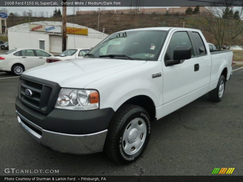 Oxford White / Medium/Dark Flint 2008 Ford F150 XL SuperCab