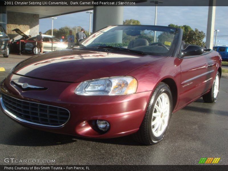 Dark Garnet Red Pearlcoat / Sandstone 2001 Chrysler Sebring LXi Convertible
