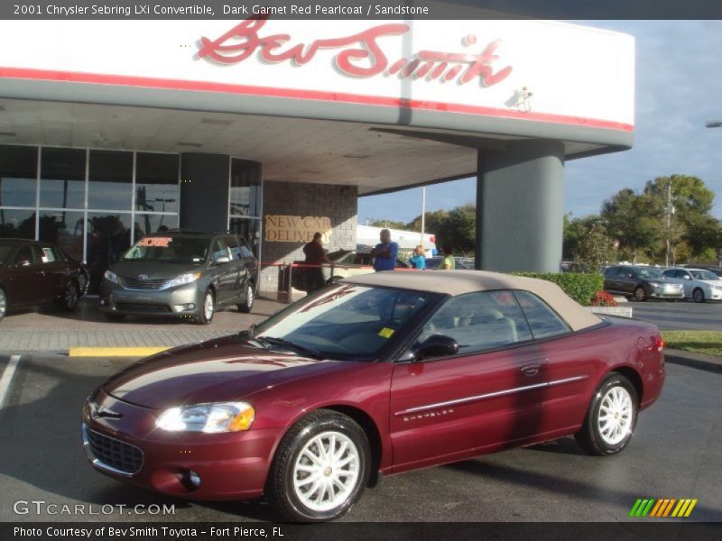 Dark Garnet Red Pearlcoat / Sandstone 2001 Chrysler Sebring LXi Convertible