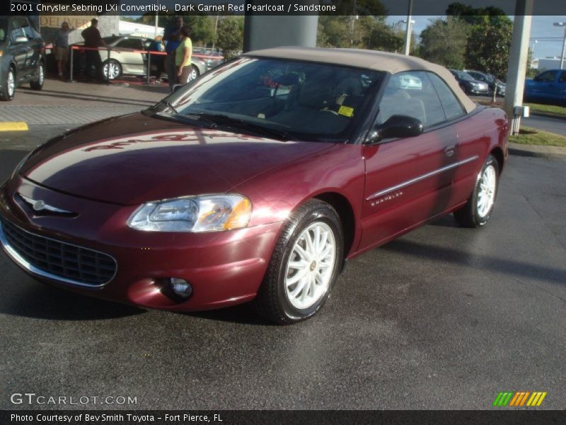 Dark Garnet Red Pearlcoat / Sandstone 2001 Chrysler Sebring LXi Convertible