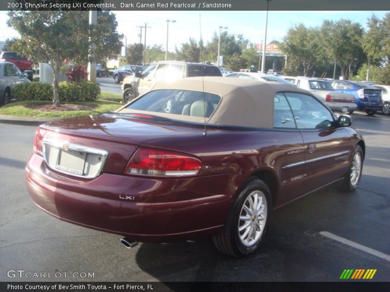 Dark Garnet Red Pearlcoat / Sandstone 2001 Chrysler Sebring LXi Convertible
