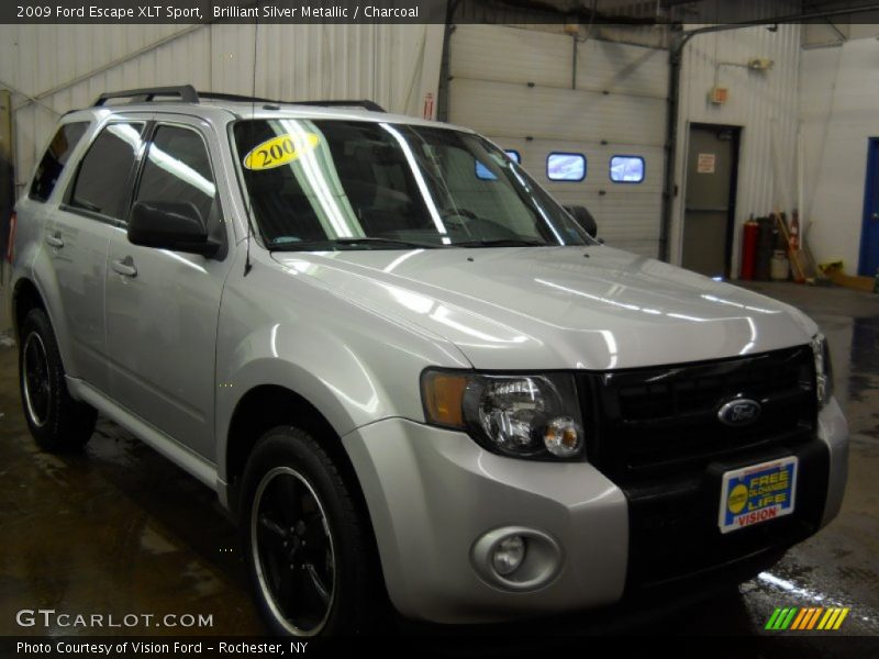 Brilliant Silver Metallic / Charcoal 2009 Ford Escape XLT Sport