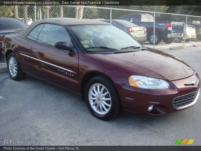 Dark Garnet Red Pearlcoat / Sandstone 2001 Chrysler Sebring LXi Convertible