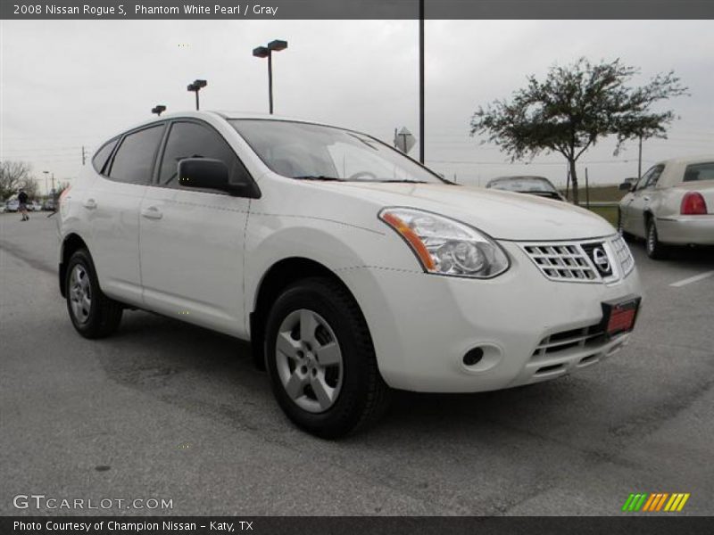 Phantom White Pearl / Gray 2008 Nissan Rogue S
