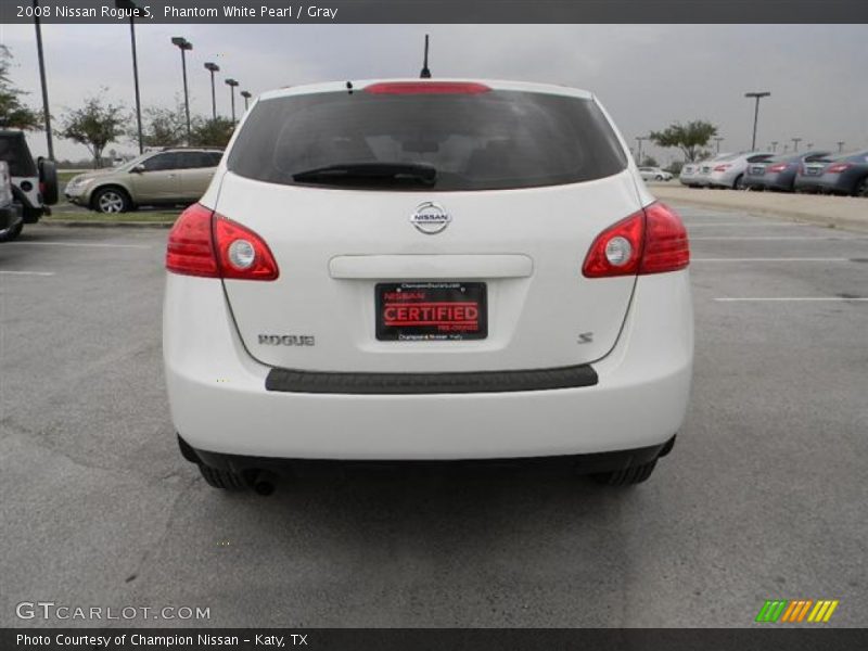Phantom White Pearl / Gray 2008 Nissan Rogue S