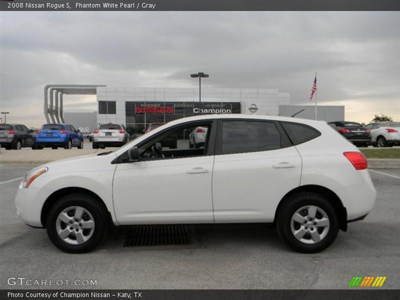 Phantom White Pearl / Gray 2008 Nissan Rogue S