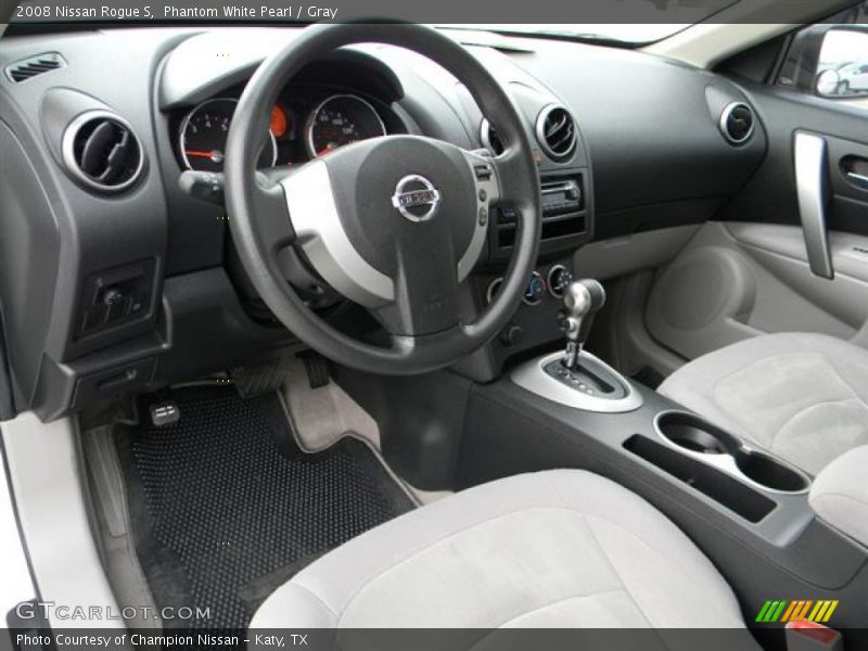 Phantom White Pearl / Gray 2008 Nissan Rogue S