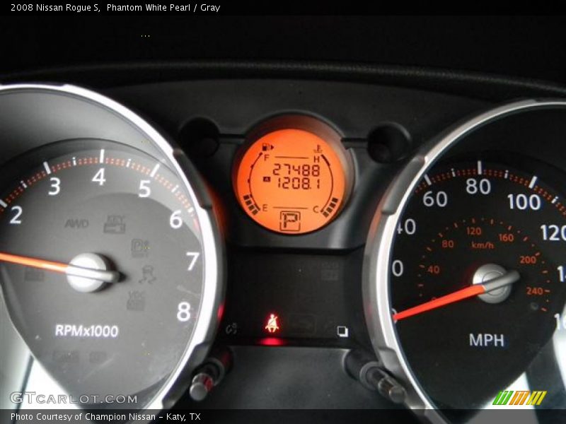 Phantom White Pearl / Gray 2008 Nissan Rogue S