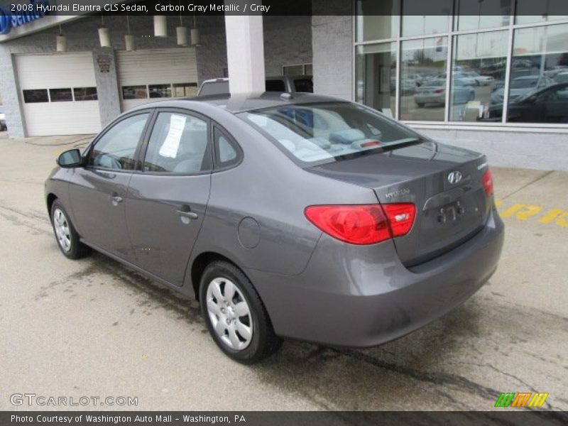 Carbon Gray Metallic / Gray 2008 Hyundai Elantra GLS Sedan
