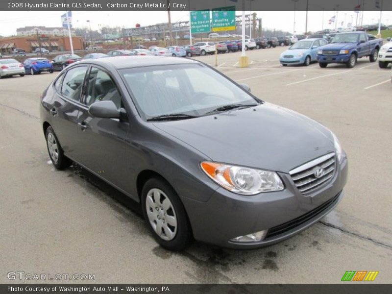Carbon Gray Metallic / Gray 2008 Hyundai Elantra GLS Sedan