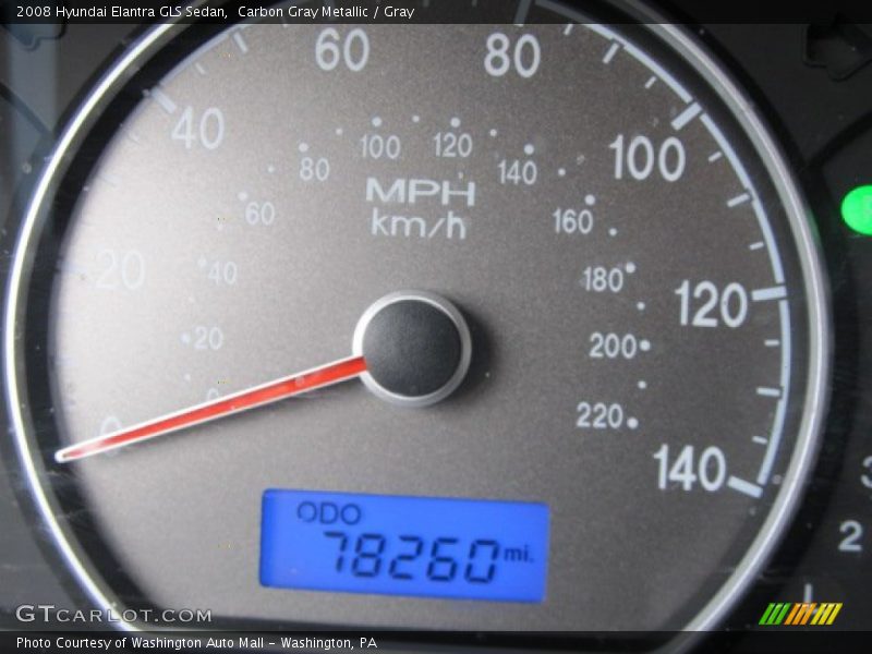 Carbon Gray Metallic / Gray 2008 Hyundai Elantra GLS Sedan