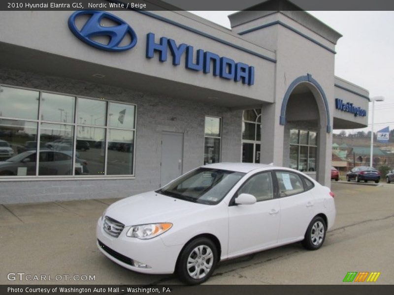 Nordic White / Beige 2010 Hyundai Elantra GLS