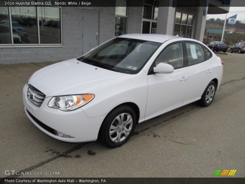 Nordic White / Beige 2010 Hyundai Elantra GLS