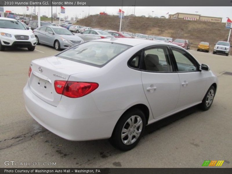 Nordic White / Beige 2010 Hyundai Elantra GLS