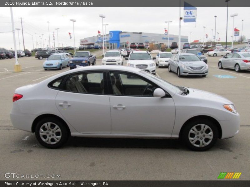 Nordic White / Beige 2010 Hyundai Elantra GLS