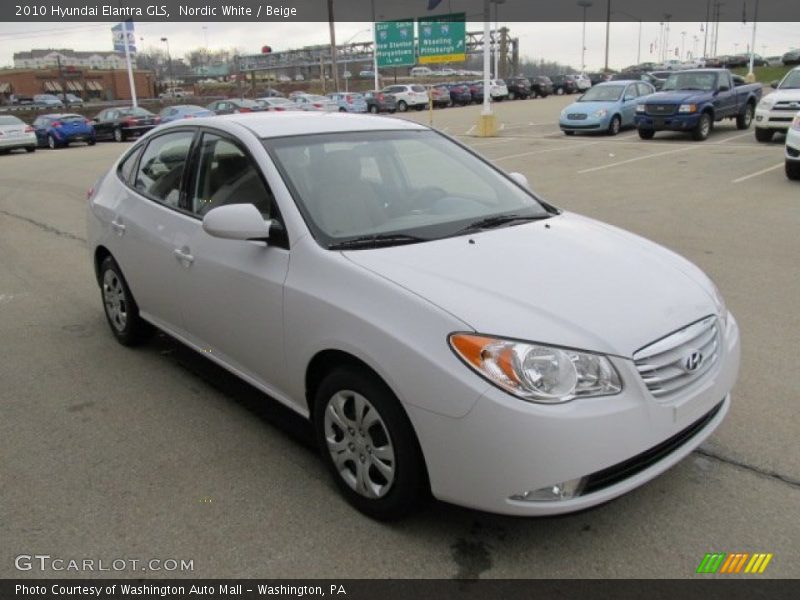 Nordic White / Beige 2010 Hyundai Elantra GLS