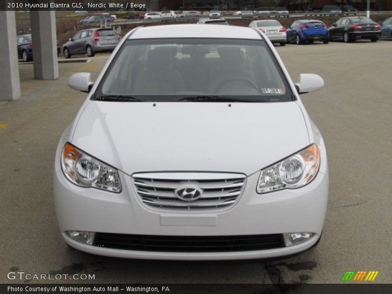 Nordic White / Beige 2010 Hyundai Elantra GLS