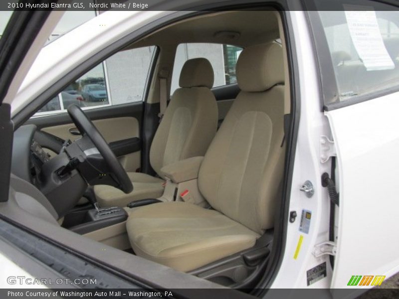 Nordic White / Beige 2010 Hyundai Elantra GLS