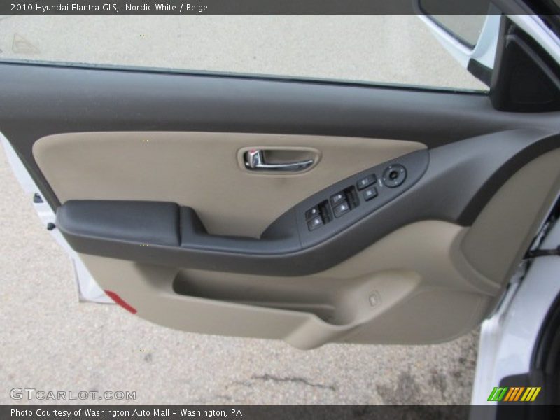 Nordic White / Beige 2010 Hyundai Elantra GLS