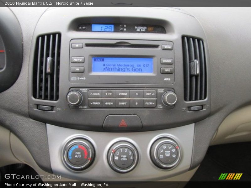 Nordic White / Beige 2010 Hyundai Elantra GLS
