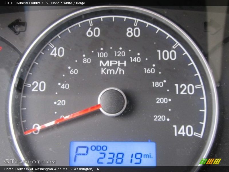 Nordic White / Beige 2010 Hyundai Elantra GLS