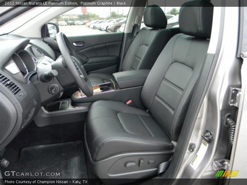 Front Seat of 2012 Murano LE Platinum Edition